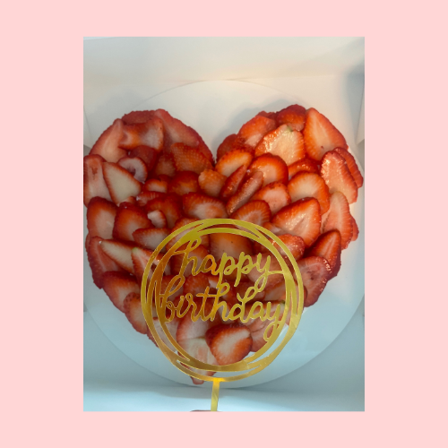 Adorno para tarta de feliz cumpleaños – Acrílico dorado de 5 pulgadas