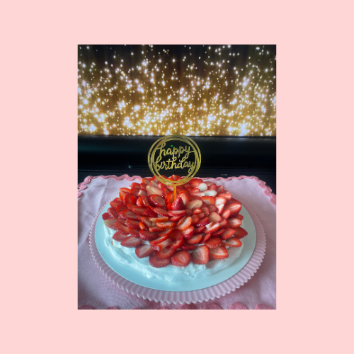 Adorno para tarta de feliz cumpleaños – Acrílico dorado de 5 pulgadas