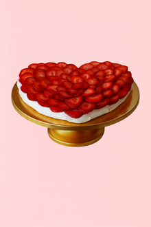 Pavlova Cake - 10-inch Heart - Serves 8