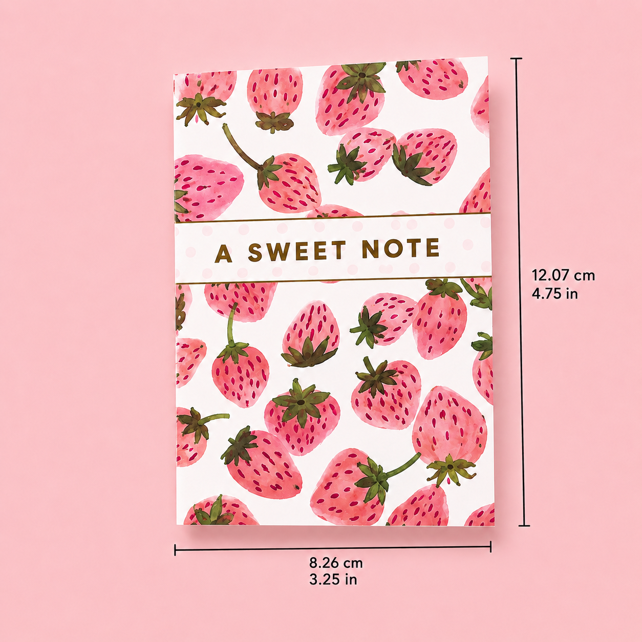 “A Sweet Note” Strawberry Card + Envelope